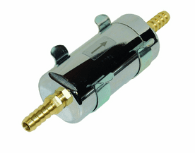 SYTEC SMALL BULLET FUEL FILTER (SILVER) 8MM TAILS SBF002S