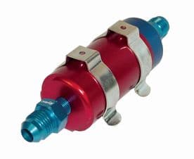 SYTEC SMALL BULLET FUEL FILTER WITH JIC6 UNIONS (RED) SBF004R