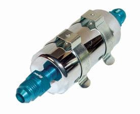 SYTEC SMALL BULLET FUEL FILTER WITH JIC6 UNIONS (SILVER) SBF004S