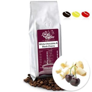 White Chocolate and Black Cherry Flavoured Coffee | Flavoured Coffee | FREE Standard Delivery On Orders Over £25