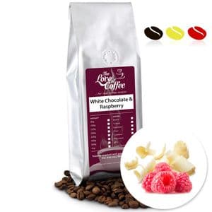 White Chocolate and Raspberry Flavoured Coffee | Flavoured Coffee | FREE Standard Delivery On Orders Over £25