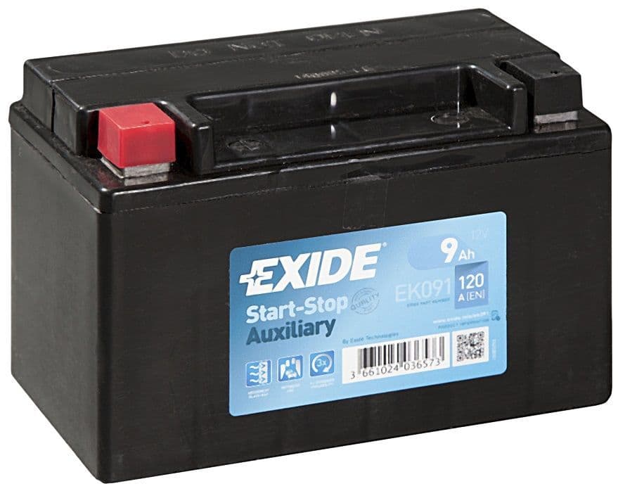 EK091 Exide Auxiliary Battery (YTX9-BS case) From £33.33 EX VAT Buy ...