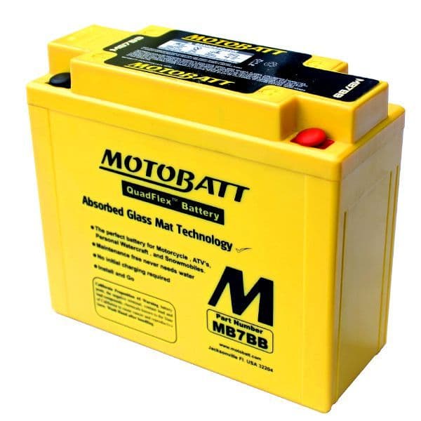 MB7BB Motobatt AGM Motorcycle Battery 12v 9Ah 150CCA (YB7B-B) Buy ...