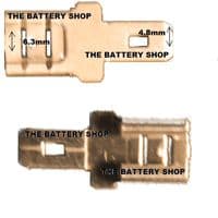 Terminal Converters - 6.3mm Female to 4.8mm Male Buy Online from The Battery Shop