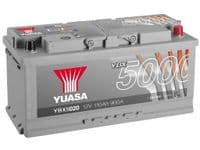 Yuasa 12v 110Ah 900A Silver Car Battery YBX5020 (HSB020) Buy Online from The Battery Shop