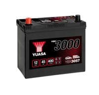 Yuasa 12v 45Ah 400A Car Battery YBX3057 (HB057) Buy Online from The Battery Shop