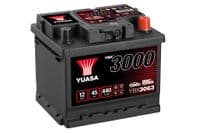Yuasa 12v 45Ah 440A Car Battery YBX3063 (HB063 / HCB063) Buy Online from The Battery Shop