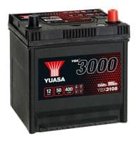 Yuasa 12v 50Ah 400A Car Battery YBX3108 Buy Online from The Battery Shop