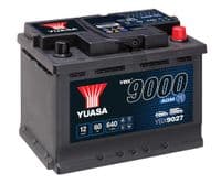 Yuasa 12v 60Ah 640A AGM Stop Start Plus Battery YBX9027 (027AGM) Buy Online from The Battery Shop