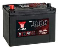 Yuasa 12v 72Ah 630A Car Battery YBX3031 (069 / 75D26R / HB072) Buy Online from The Battery Shop