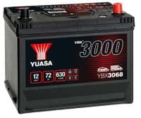 Yuasa 12v 72Ah 630A Car Battery YBX3068 (75D26L) Buy Online from The Battery Shop