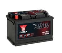 Yuasa 12v 76Ah 680A Car Battery YBX3086 (57233) Buy Online from The Battery Shop