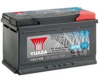 Yuasa 12v 80Ah 730A EFB Start Stop Battery YBX7115 Buy Online from The Battery Shop