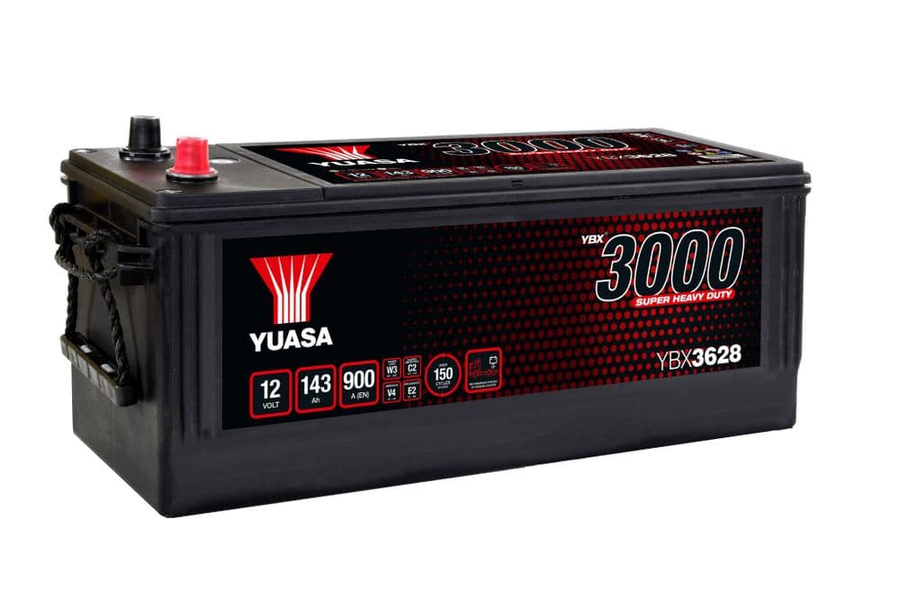 Yuasa YBX3628 12v 143Ah 900A Super Heavy Duty Battery 628HD
