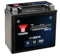Yuasa YBXAX14 12v 12Ah 200A  Auxillary Battery Buy Online from The Battery Shop