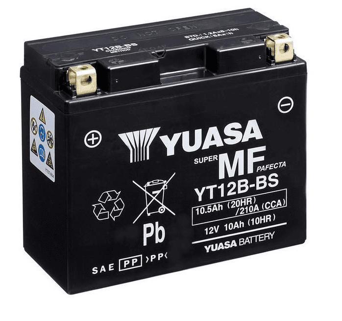 新品未使用 YUASA AGM バッテリー YT12B-BS 12V 10Ah Yuasa YT12B-BS 12v 10Ah Motorcycle Battery Buy Online from The