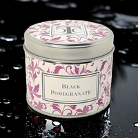 Black Pomegranate Scented Candle Tin 35 hour
