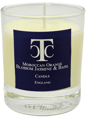 Moroccan Orange Blossom Jasmine &  Basil Scented Candle 40 hour