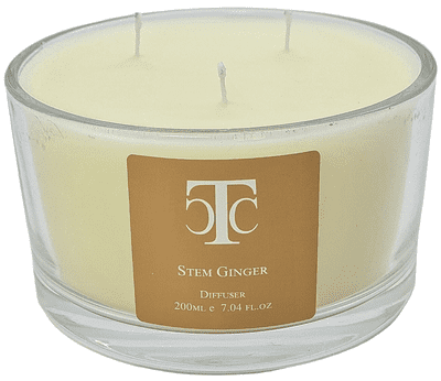 Stem Ginger Candle 80 hour Glass Bowl 3 wick
