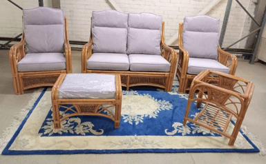 Aries 2 Seater Sofa,x 2 Chairs Plus Side Table & Footstool