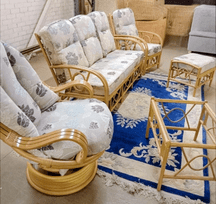 Bali 3 Seater Sofa, Chair, Swivel Rocker Plus Coffee & Footstool Offer