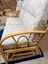 Bali Package - 3 Seater, x1 Chair, x2 Footstools Plus Coffee Table in Athena Diamond Fabric