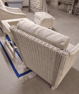 Brasilia Cane Chairs x2 Plus Side Table & Footstool