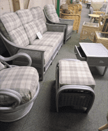 Chester 3 Seater Sofa, x1 Chair, x1 Swivel Rocker Plus a Coffee Table With Drawer & Footstool