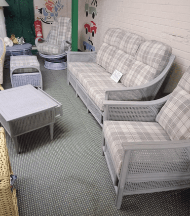 Chester 3 Seater Sofa, x1 Chair, x1 Swivel Rocker Plus a Coffee Table With Drawer & Footstool