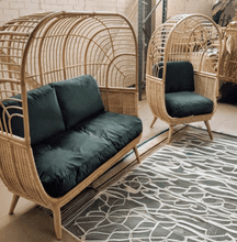 Cocoon Range In Velvet Green - Sofa Or Chair