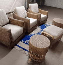 Coral 3 Chairs Plus Coffee Table, Side Table & Footstool Package