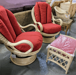 Deluxe Swivel Rockers Plus Footstool