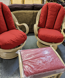 Deluxe Swivel Rockers Plus Footstool