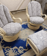 Deluxe Swivel Rockers x2 Plus a Footstool