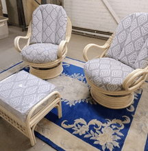 Deluxe Swivel Rockers x2 Plus a Footstool