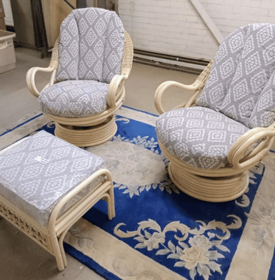 Deluxe Swivel Rockers x2 Plus a Footstool