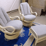 Deluxe Swivel Rockers x2 Plus a Footstool Package