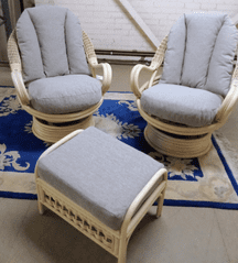 Deluxe Swivel Rockers x2 Plus a Footstool Package