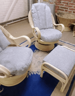 Deluxe Swivel Rockers x2 Plus Footstool