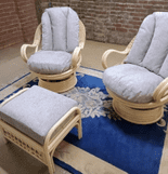 Deluxe Swivel Rockers x2 Plus Footstool