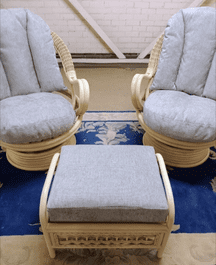 Deluxe Swivel Rockers x2 Plus Footstool