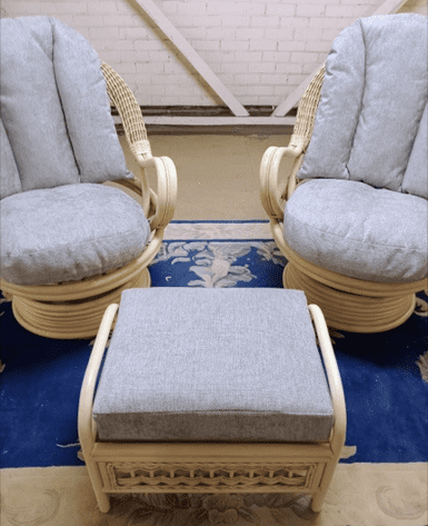 Deluxe Swivel Rockers x2 Plus Footstool