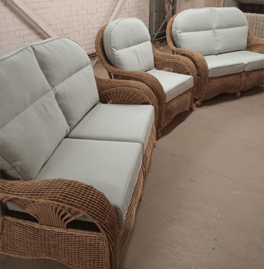 Jade Sofa's x2  Plus Chair EX-DISPLAY FRAMES/NEW CUSHIONS  offer