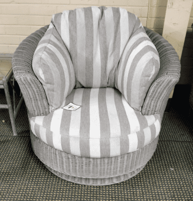 Lyon Swivel Chair - Greywash