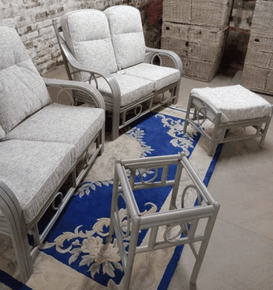 Madrid Package Greywash - 2 Seater Sofa x2 Plus Side & Footstool - Fabric Farrow