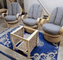 Milan Swivel Rockers x 3 Plus A Side Table Package Deal