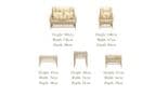 Morley Sofa, Two Chairs, Coffee Table, Side Table & Footstool Package