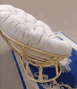 Papasan Sofa - Latte Fabric