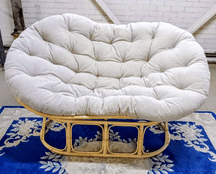 Papasan Sofa - Latte Fabric