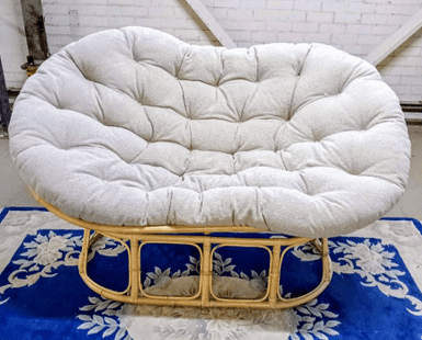 Papasan Sofa - Latte Fabric